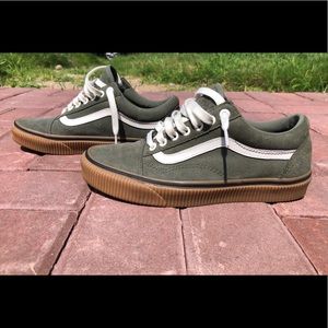 VANS Old Skool Winter Green Gum Bottom Shoes